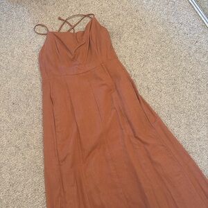 Rust colored midi dress size small